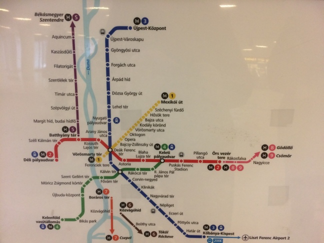 Mapa do Metrô - Estação Keleti - Budapeste-Hungria