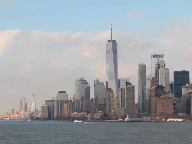 Vista de Manhatan, a partir da proximidade da Estátua da Liberdade